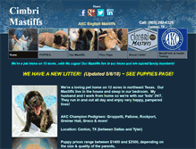 Tablet Screenshot of cimbrimastiffs.com